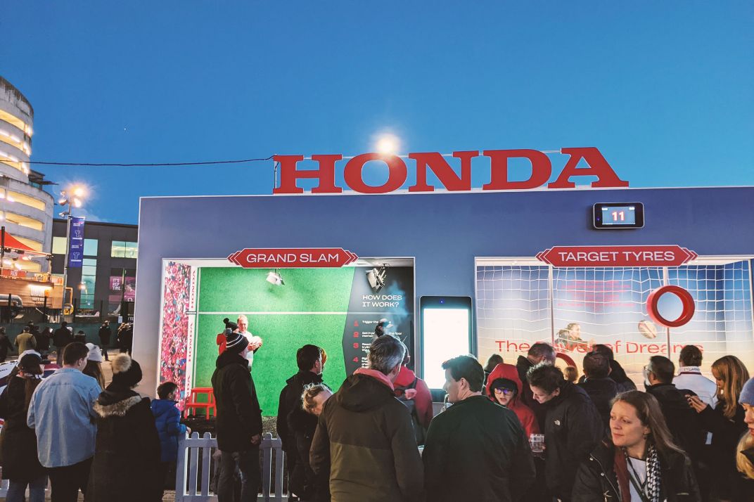 Busy Honda stand