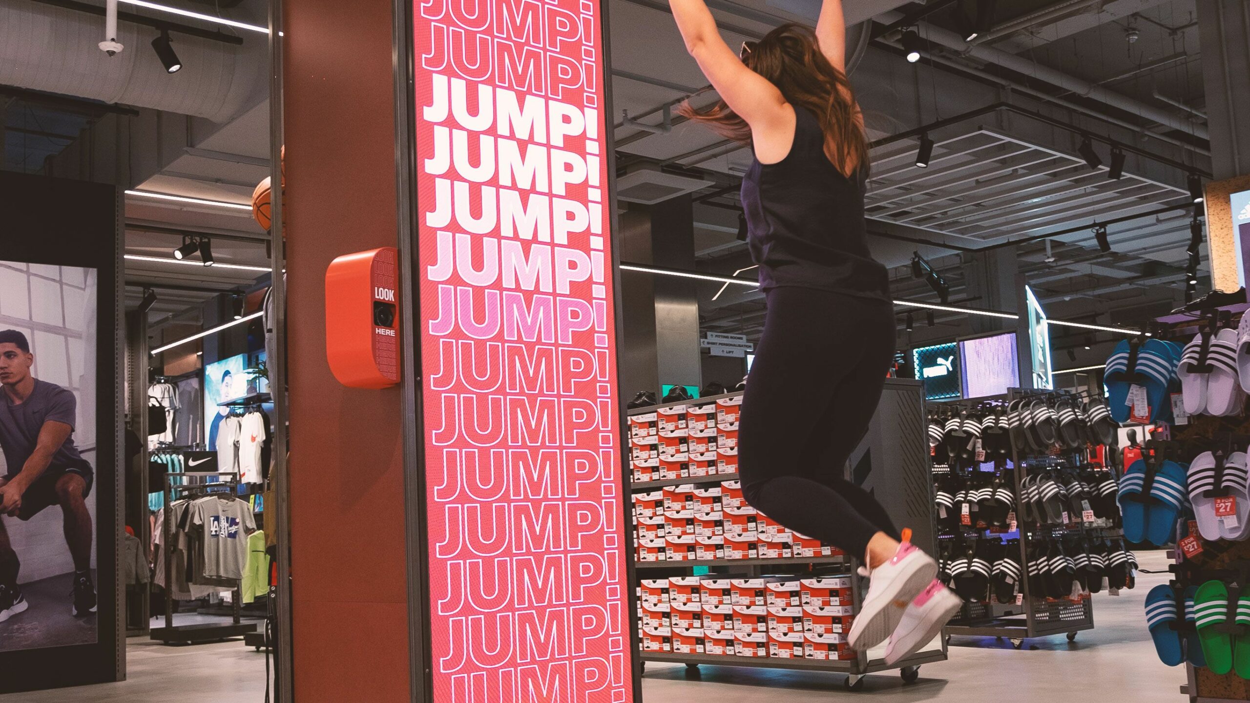 Jump Booth in a retail store