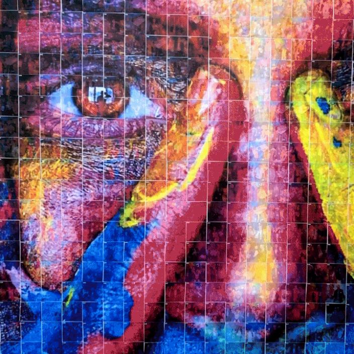 close up of a social mosaic